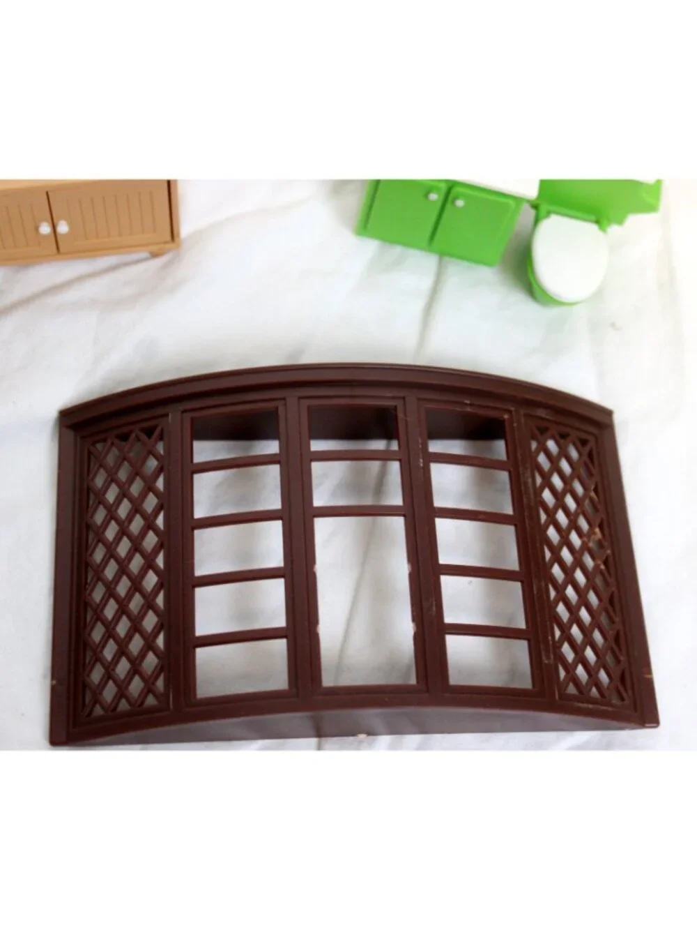 Vtg 80s Tomy Doll Kitchen Furniture Shower Bookshelf Bathroom Fridge Credenza